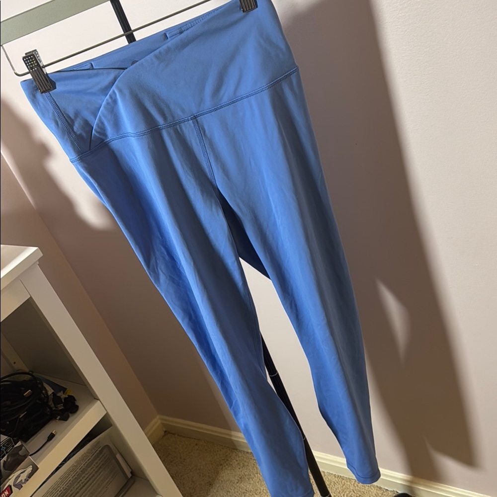 Blue High-Waisted Leggings